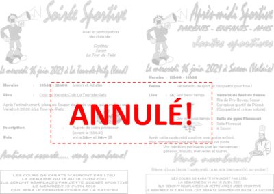 Journee sportive annule