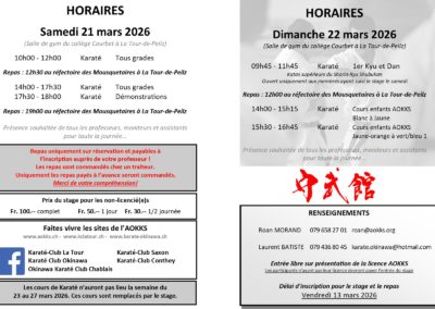 Karate - Stage adultes 2 sur 2