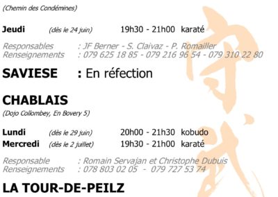 Cours d'ete 2026